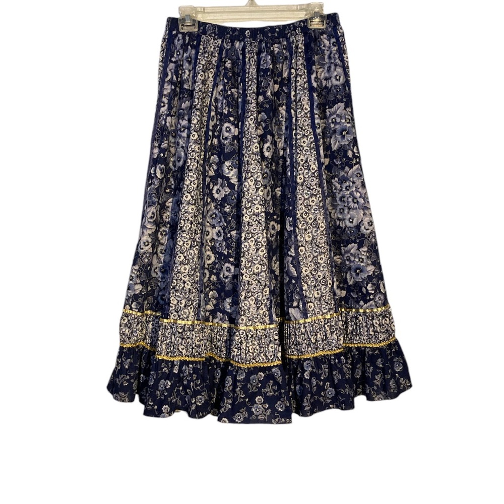 Floral Broomstick Maxi Tiered Patchwork The Great American Square Dance Skirt